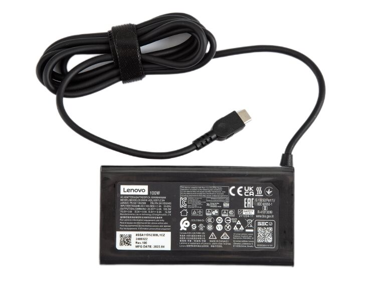 (image for) Genuine 100W 20V 5A USB-C Type-C Lenovo 5A11D52398 Adapter Charger + Power Cord