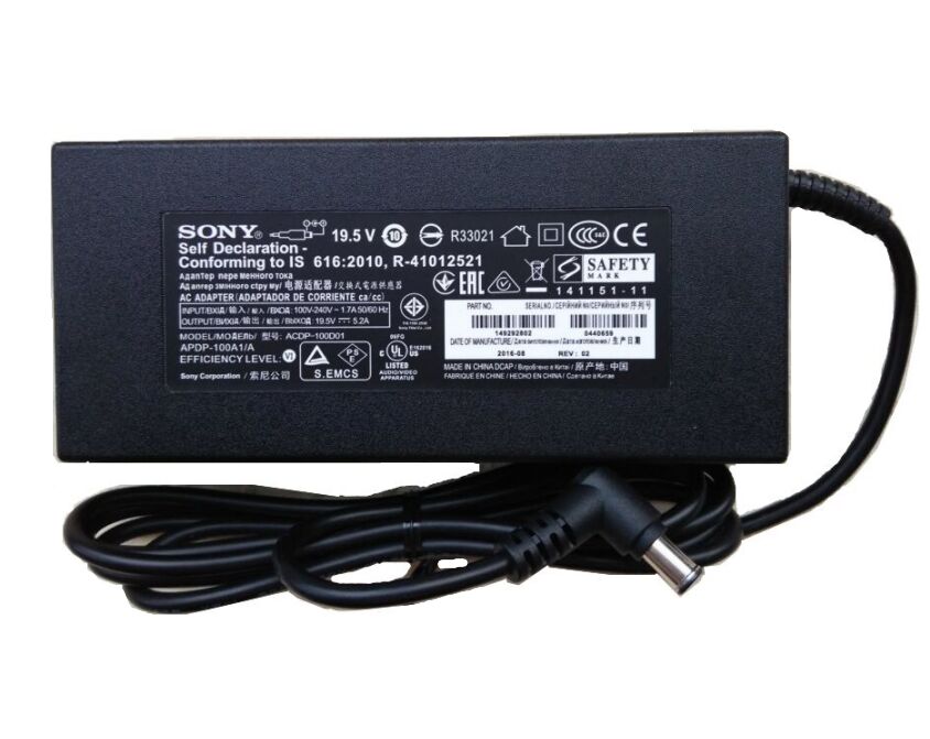 (image for) Genuine 19.5V 5.2A 101W Sony 1-493-146-11 Adapter Charger + Power Cord