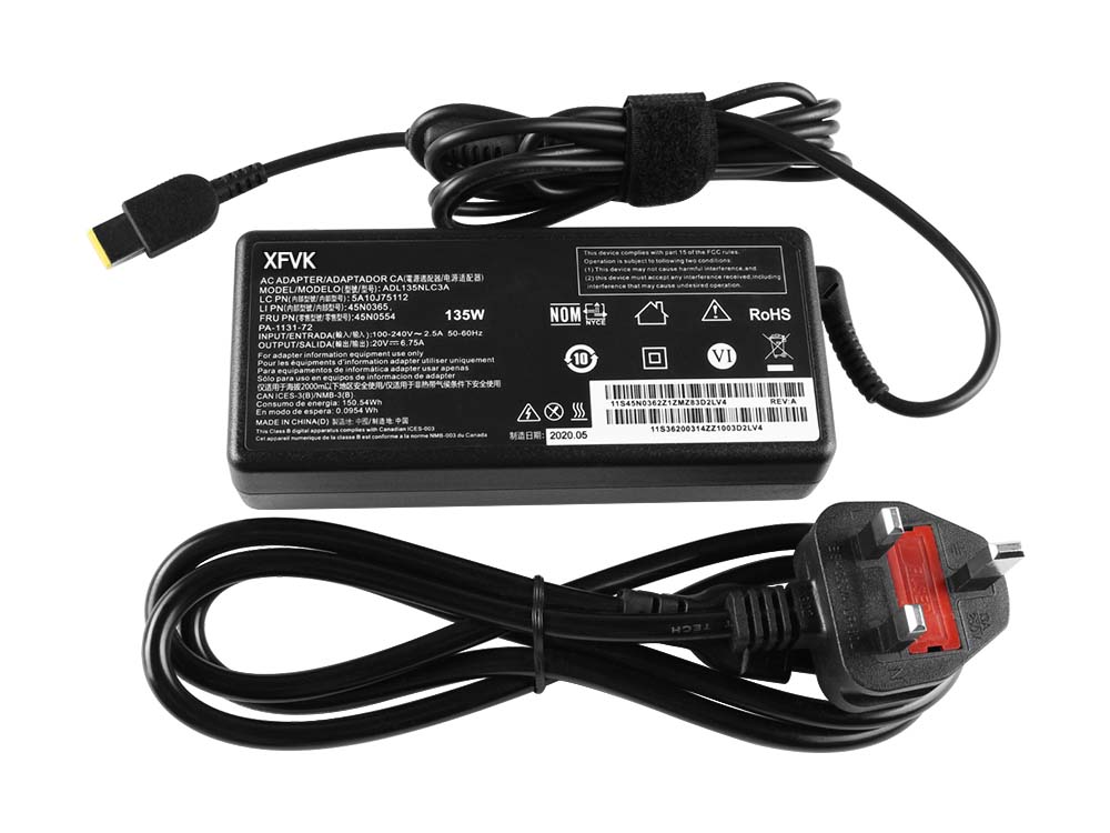 (image for) 135W XFVK Laptop Charger Replacement for 5-27IMB05 F0FA With Power Cord