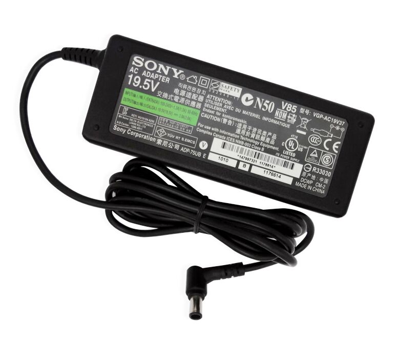 (image for) Genuine 19.5V 3.9A 76W Sony 148096851 AC Adapter Charger + Power Cord
