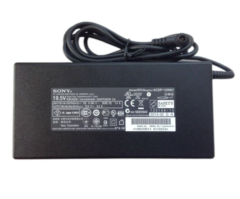 (image for) Genuine 120W Sony 47.6-Inch W600B Series LED HDTV Adapter Charger